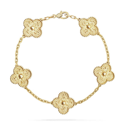 [Saipan]LUCKY CLOVER 5-MOTIF BRACELET - BRONZING