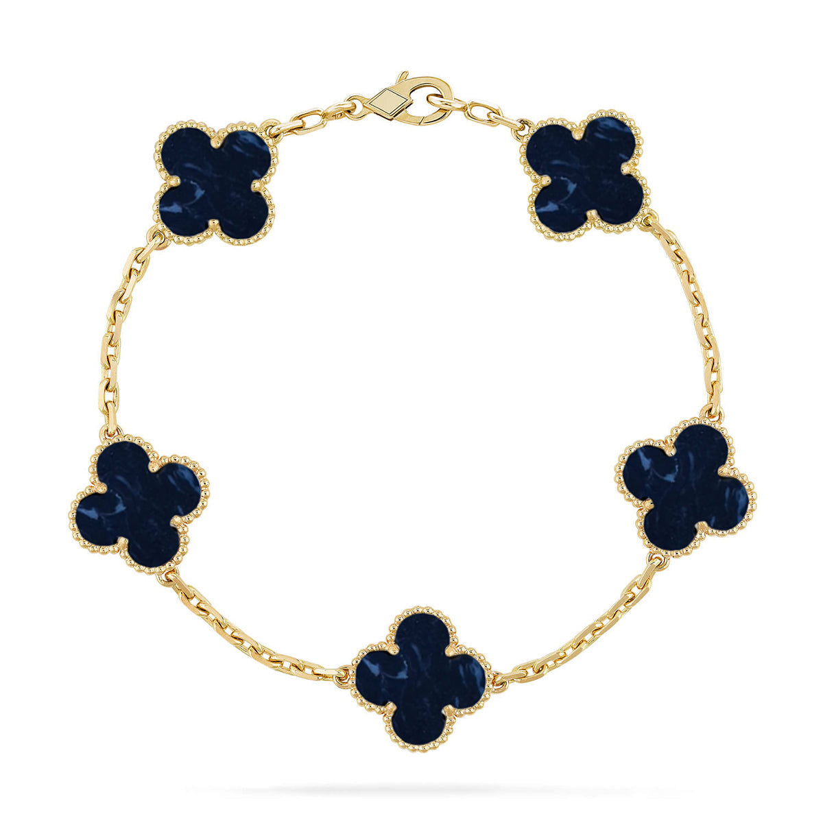 [Saipan]LUCKY CLOVER 5-MOTIF BRACELET - PIETERSITE COLLECTION
