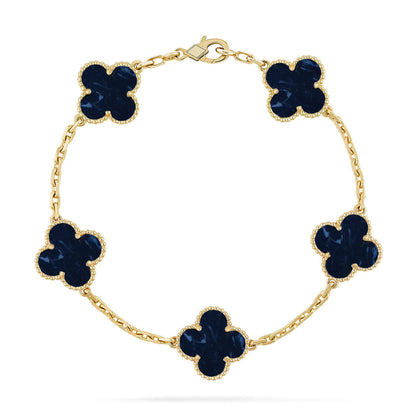 [Saipan]LUCKY CLOVER 5-MOTIF BRACELET - PIETERSITE COLLECTION