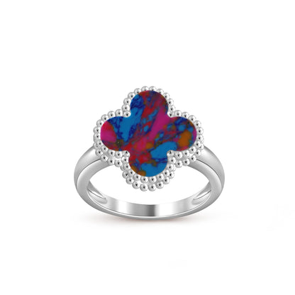 [Saipan]LUCKY CLOVER VINTAGE WHITE GOLD RING COLLECTION