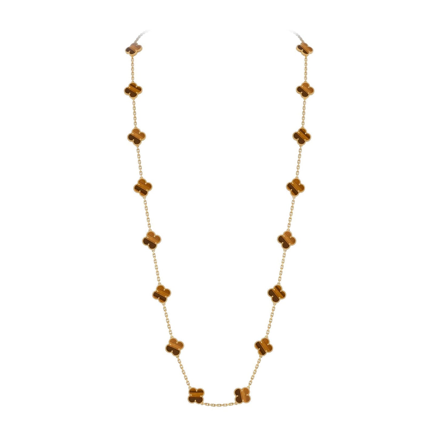 [Saipan]CLASSIC 20-MOTIF LUCKY CLOVER LONG NECKLACE GOLD COLLECTION