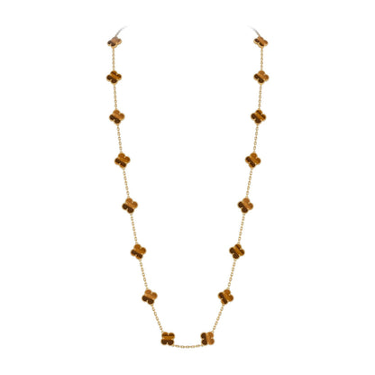 [Saipan]CLASSIC 20-MOTIF LUCKY CLOVER LONG NECKLACE GOLD COLLECTION