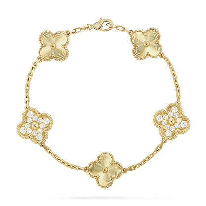[Saipan]LUCKY CLOVER 5-MOTIF BRACELET - LASER COLLECTION