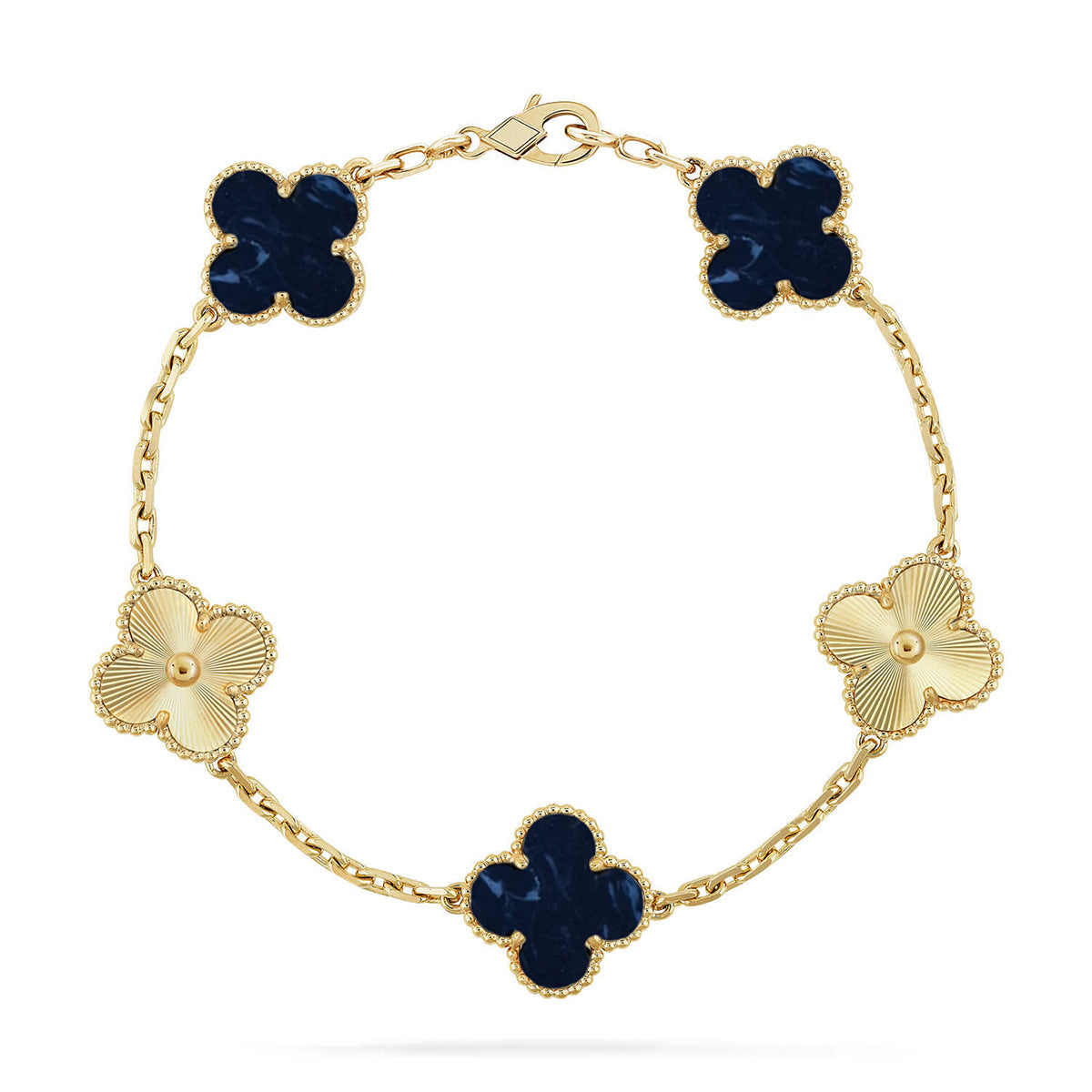[Saipan]LUCKY CLOVER 5-MOTIF BRACELET - PIETERSITE COLLECTION