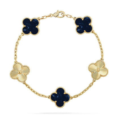 [Saipan]LUCKY CLOVER 5-MOTIF BRACELET - PIETERSITE COLLECTION