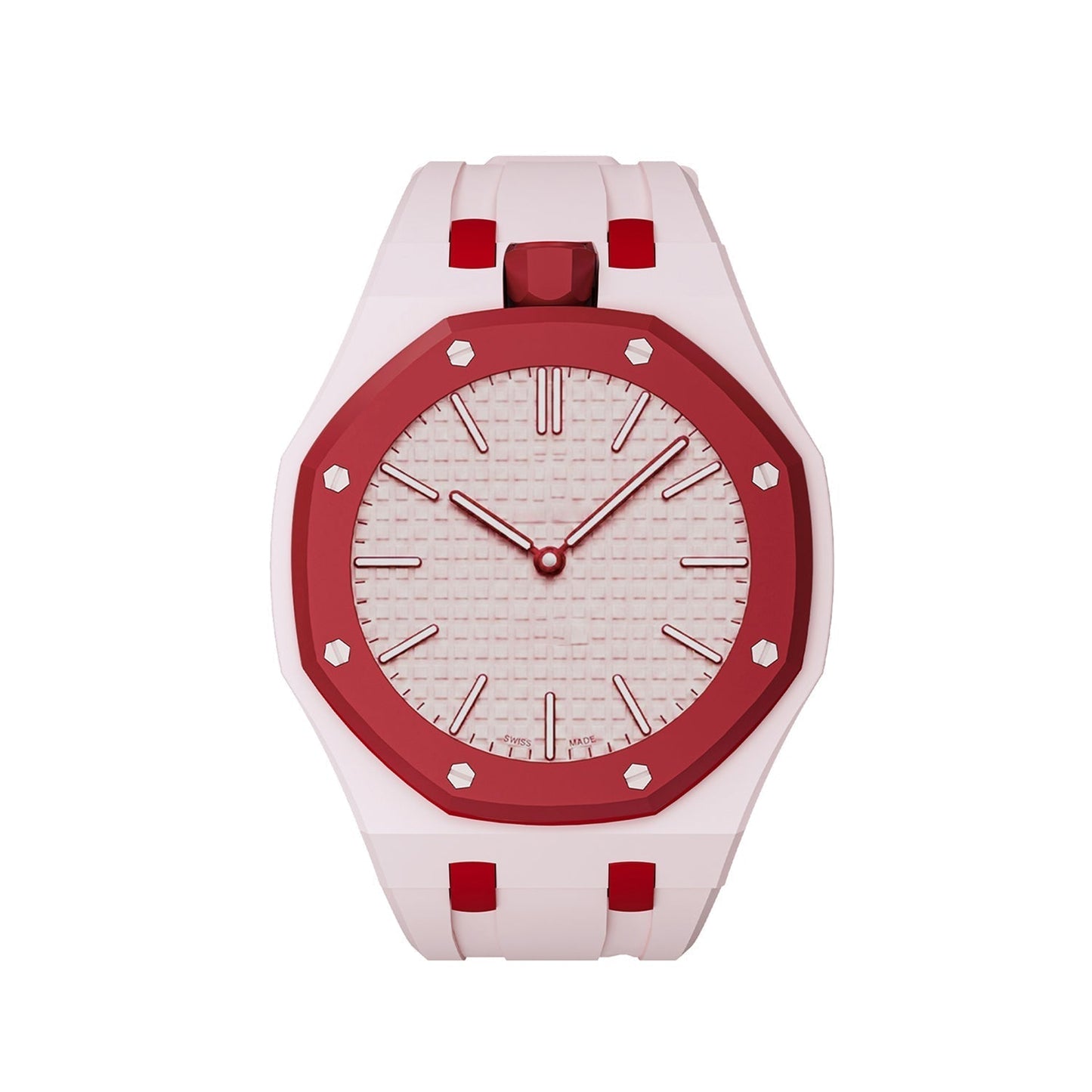 [Saipan]OAK POP EXCLUSIVE PINK AND RED SILICONE STRAP