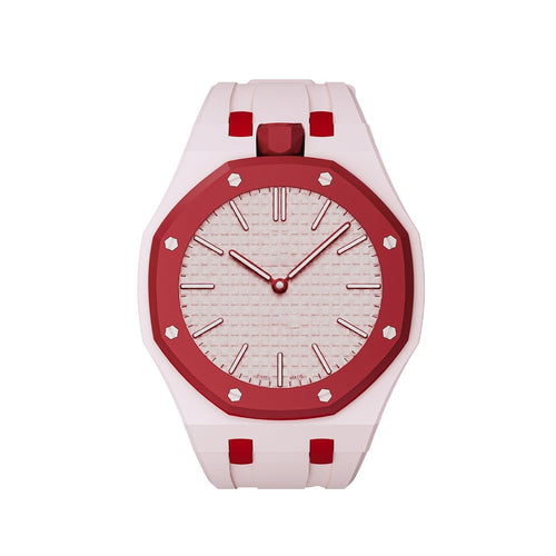 [Saipan]OAK POP EXCLUSIVE PINK AND RED SILICONE STRAP