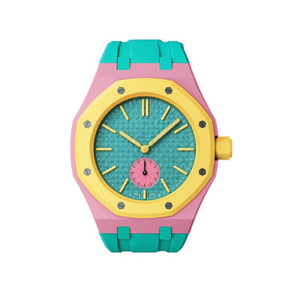 [Saipan]OAK POP EXCLUSIVE PINK AND GREEN SILICONE STRAP