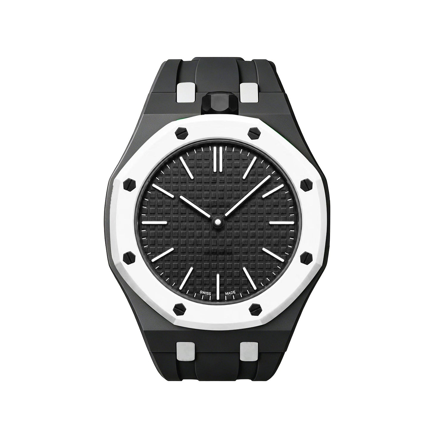 [Saipan]OAK POP EXCLUSIVE BLACK AND WHITE SILICONE STRAP