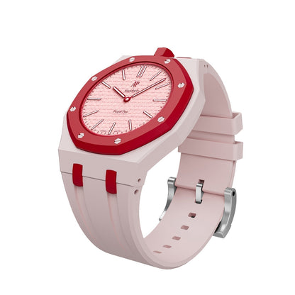 [Saipan]OAK POP EXCLUSIVE PINK AND RED SILICONE STRAP