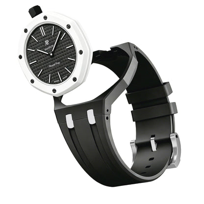 [Saipan]OAK POP EXCLUSIVE BLACK AND WHITE SILICONE STRAP