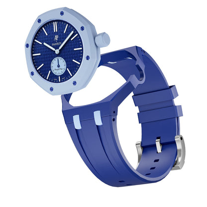 [Saipan]OAK POP EXCLUSIVE DARK BLUE AND LIGHT BLUE SILICONE STRAP