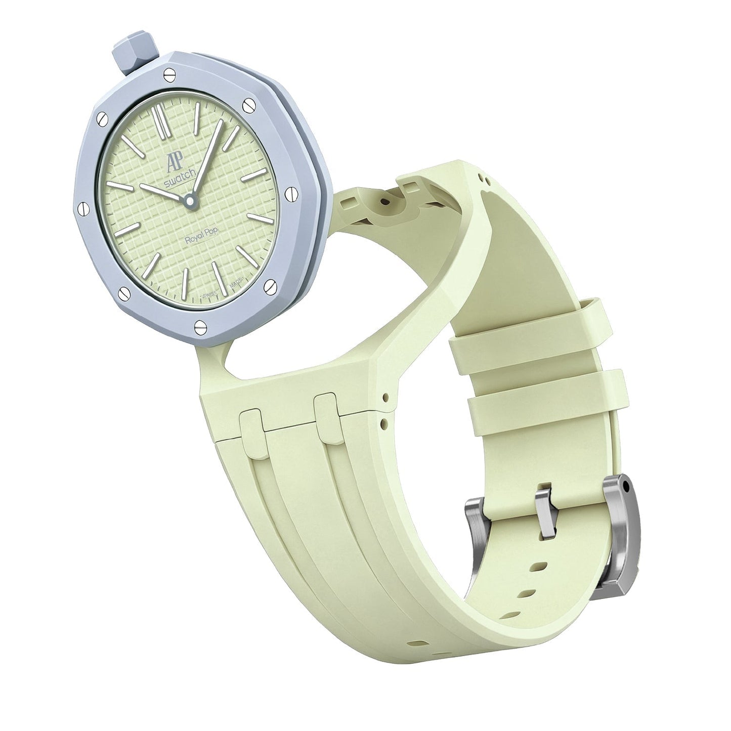 [Saipan]OAK POP EXCLUSIVE CREAMY YELLOW SILICONE STRAP