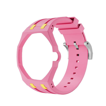 [Saipan]OAK POP EXCLUSIVE PINK AND YELLOW SILICONE STRAP
