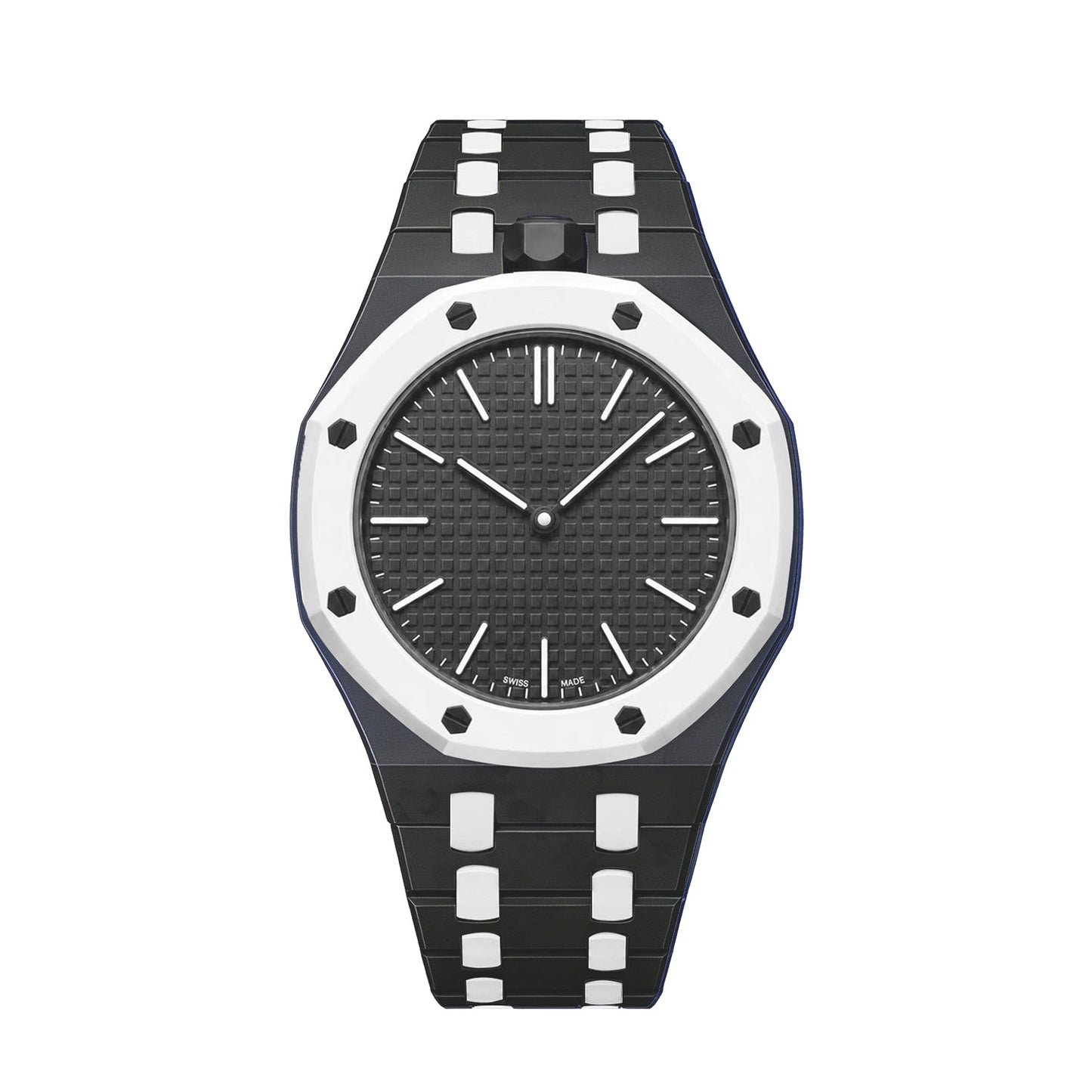 [Saipan]OAK POP EXCLUSIVE BLACK AND WHITE BIOCERAMIC STRAP