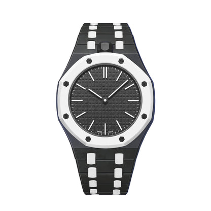 [Saipan]OAK POP EXCLUSIVE BLACK AND WHITE BIOCERAMIC STRAP