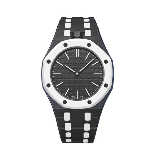 [Saipan]OAK POP EXCLUSIVE BLACK AND WHITE BIOCERAMIC STRAP