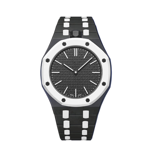 [Saipan]OAK POP EXCLUSIVE BLACK AND WHITE BIOCERAMIC STRAP