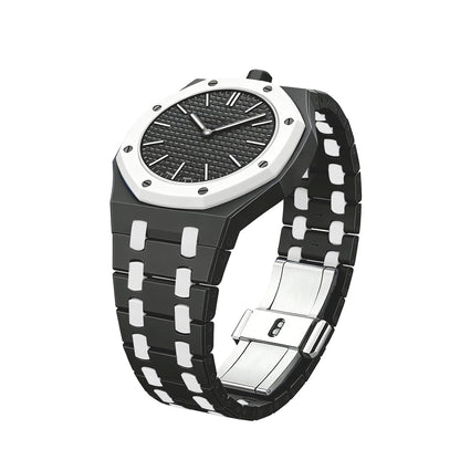 [Saipan]OAK POP EXCLUSIVE BLACK AND WHITE BIOCERAMIC STRAP