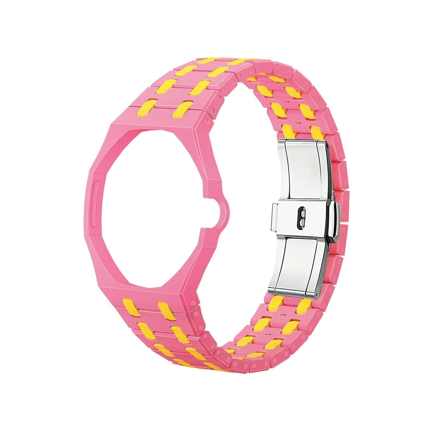 [Saipan]OAK POP EXCLUSIVE PINK AND YELLOW BIOCERAMIC STRAP