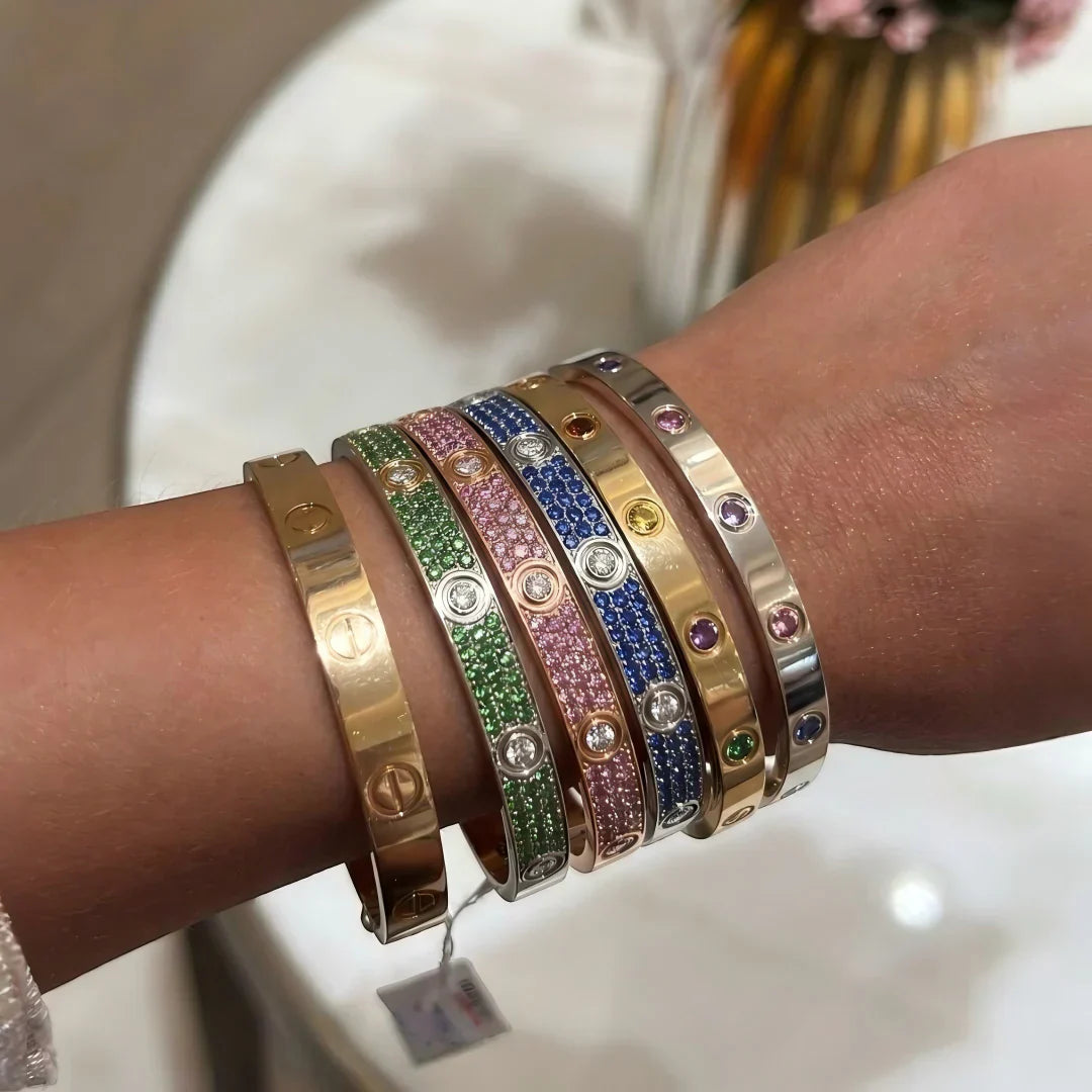 [Saipan]CLASSIC 6.1MM LOVE BRACELET 10-DIAMOND FULL PAVÉ