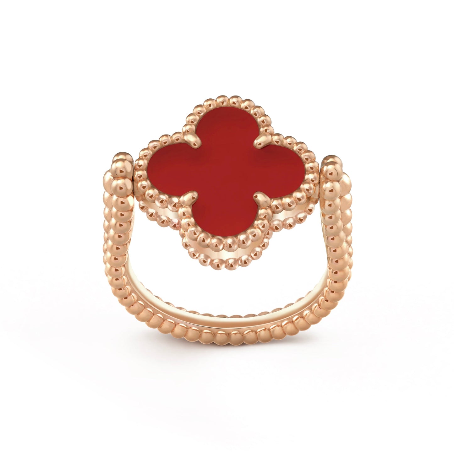[Saipan]LUCKY CLOVER ROSE GOLD REVERSIBLE RING