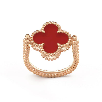 [Saipan]LUCKY CLOVER ROSE GOLD REVERSIBLE RING