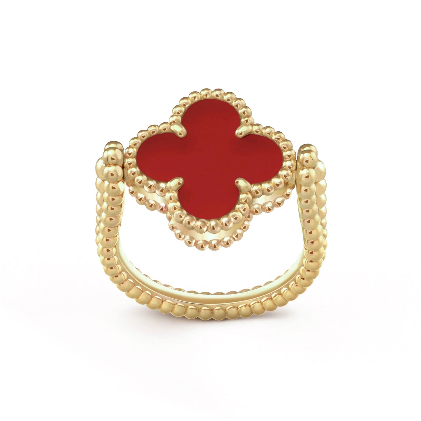 [Saipan]LUCKY CLOVER GOLD REVERSIBLE RING
