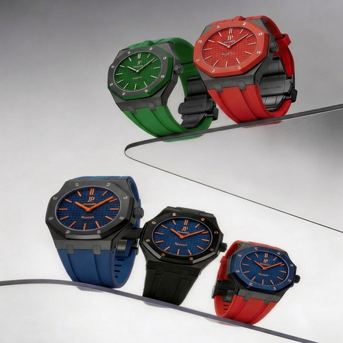 [Saipan]OAK POP BLACK STEEL CASE & SILICONE STRAP
