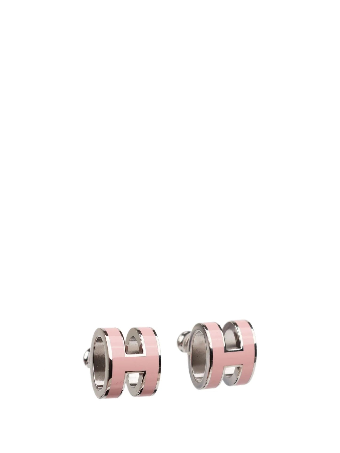 [Saipan]MINI POP H SILVER EARRINGS PINK