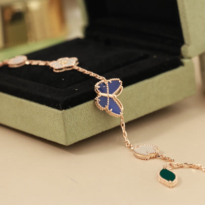 [Saipan]SPRING ENCHANTMENT BUTTERFLY & FLORAL CHARM BRACELET