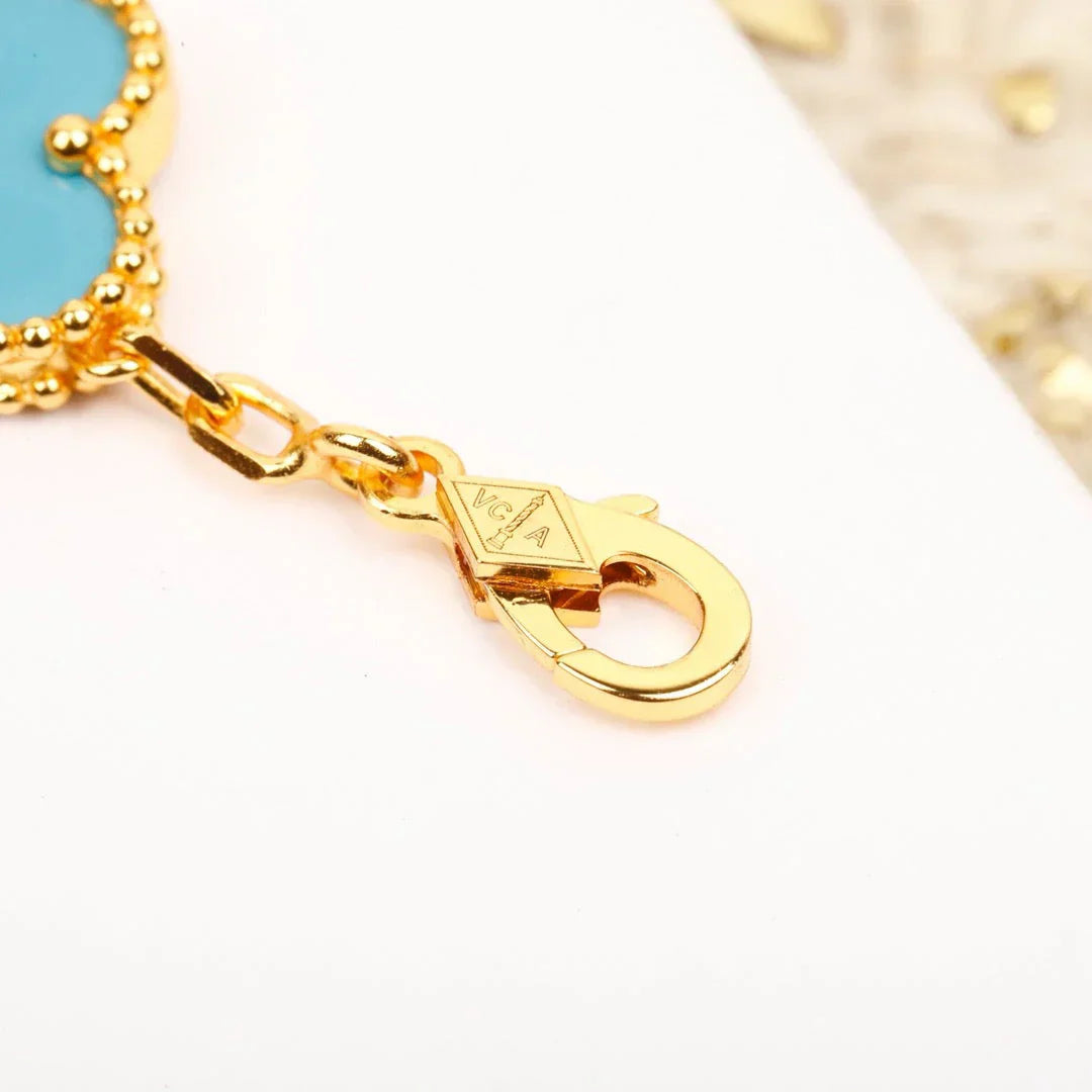 [Saipan]LUCKY CLOVER 5-MOTIF BRACELET - TURQUOISE COLLECTION