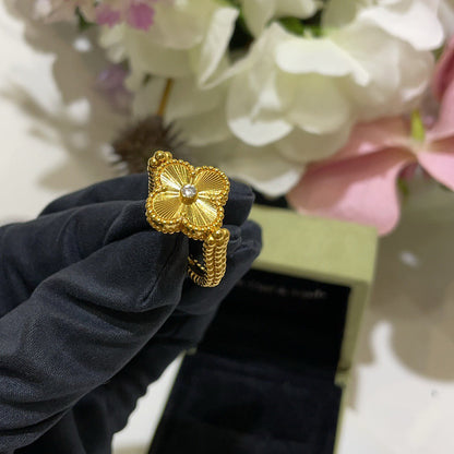 [Saipan]LUCKY CLOVER GOLD REVERSIBLE RING