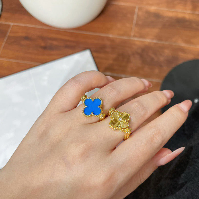 [Saipan]LUCKY CLOVER GOLD REVERSIBLE RING