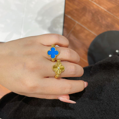[Saipan]LUCKY CLOVER GOLD REVERSIBLE RING
