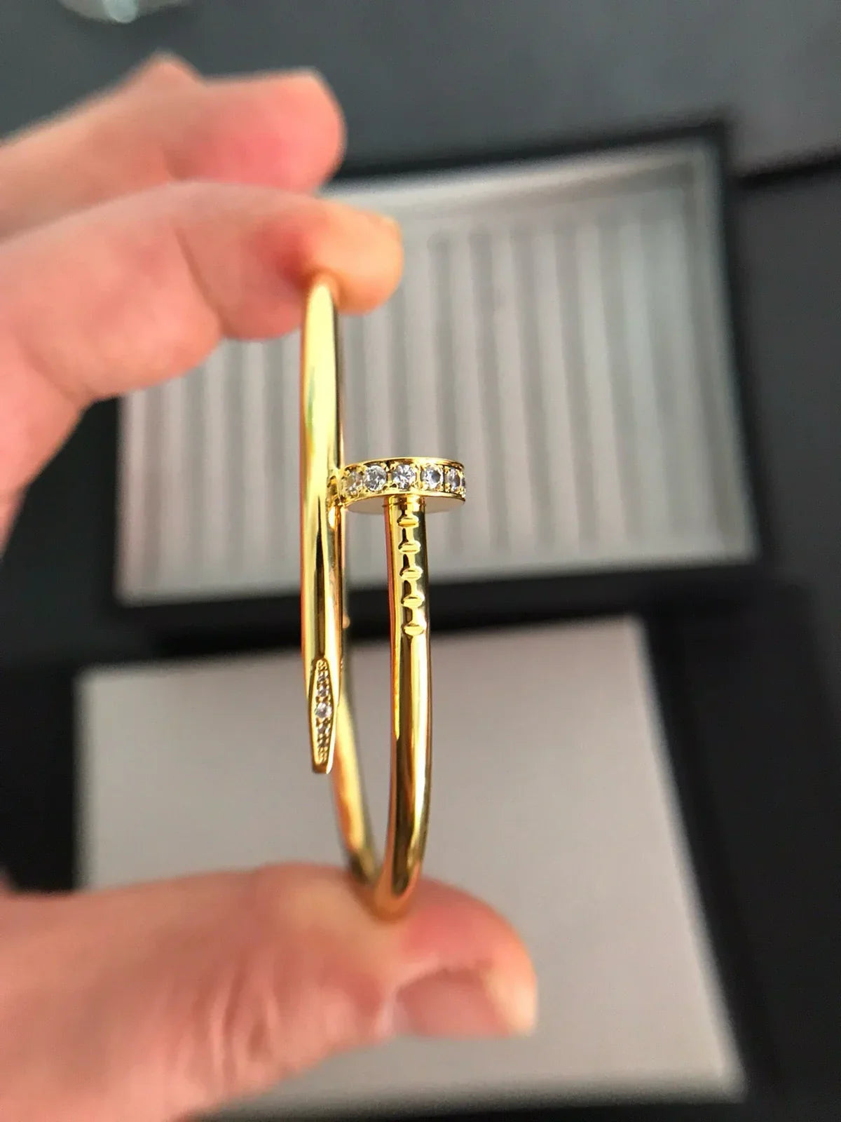 [Saipan]JUSTE UN CLOU 3.5MM CLASSIC DIAMOND BANGLE
