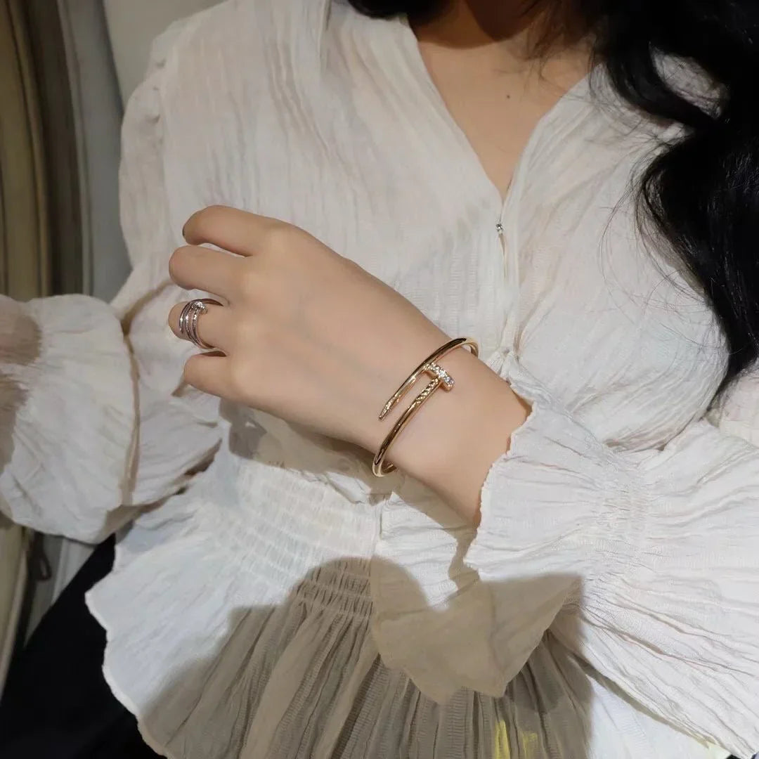 [Saipan]JUSTE UN CLOU 3.5MM CLASSIC DIAMOND BANGLE