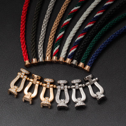 [Saipan]FORCE LARGE HORSESHOE FULL DIAMOND BRACELET - ROSE GOLD