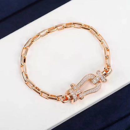 [Saipan]FORCE LARGE HORSESHOE CLASP METAL BRACELET