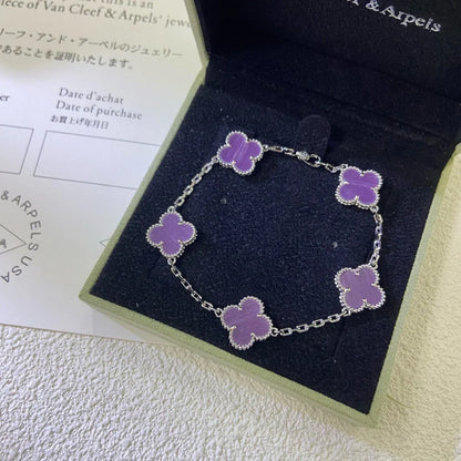 [Saipan]LUCKY CLOVER 5-MOTIF BRACELET - VIOLET COLLECTION