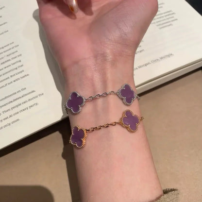 [Saipan]LUCKY CLOVER 5-MOTIF BRACELET - VIOLET COLLECTION