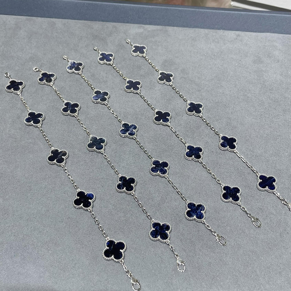 [Saipan]LUCKY CLOVER 5-MOTIF BRACELET - PIETERSITE COLLECTION