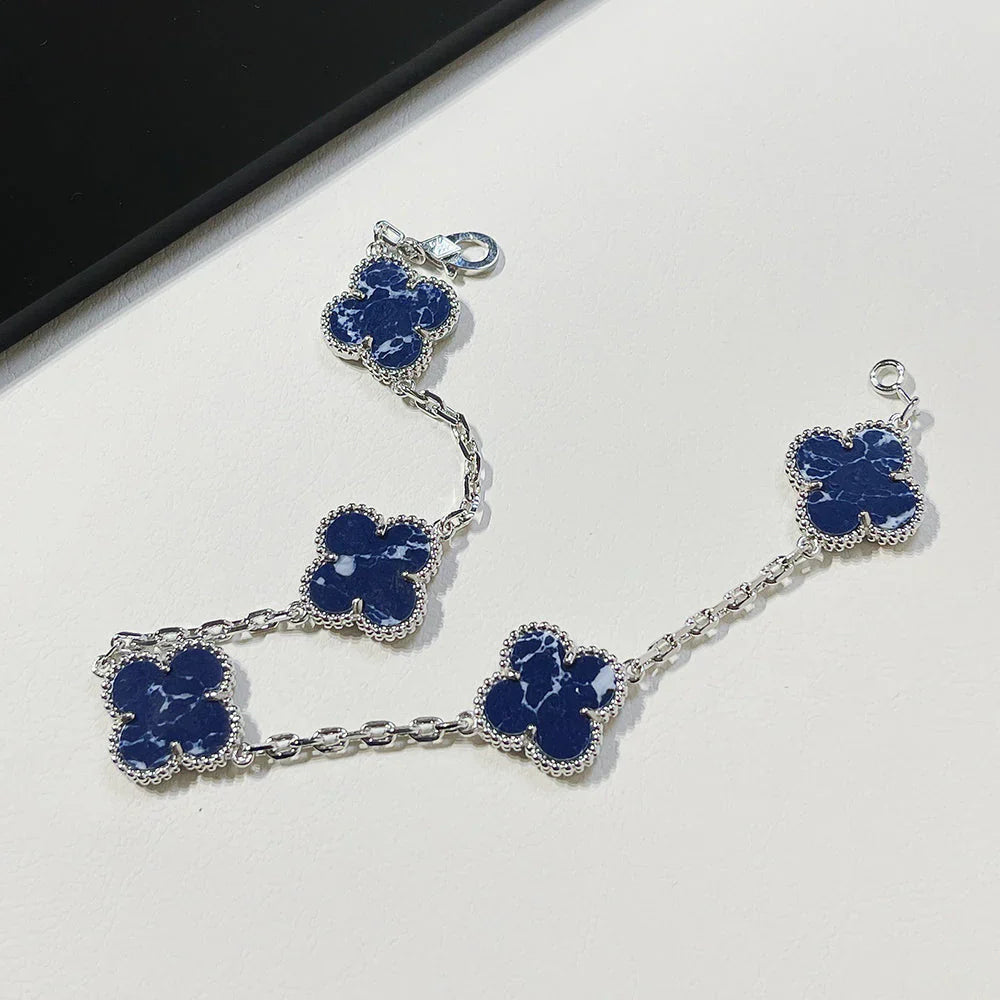 [Saipan]LUCKY CLOVER 5-MOTIF BRACELET - PIETERSITE COLLECTION