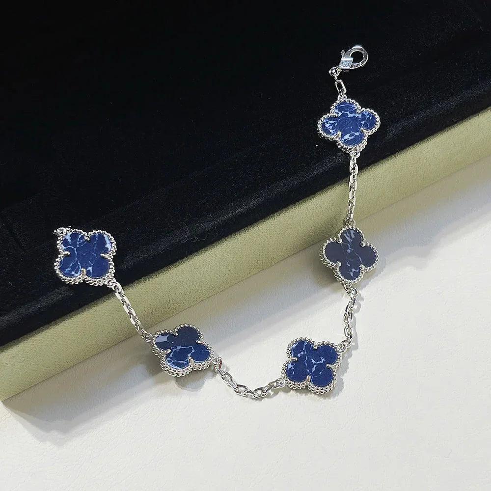 [Saipan]LUCKY CLOVER 5-MOTIF BRACELET - PIETERSITE COLLECTION