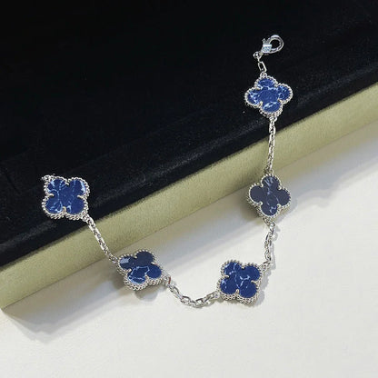 [Saipan]LUCKY CLOVER 5-MOTIF BRACELET - PIETERSITE COLLECTION