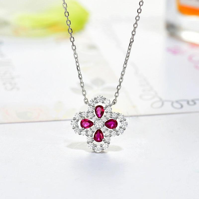 [Saipan]LOOP NECKLACE FULL MOTIF DIAMOND 16MM MULTIPLE COLORS