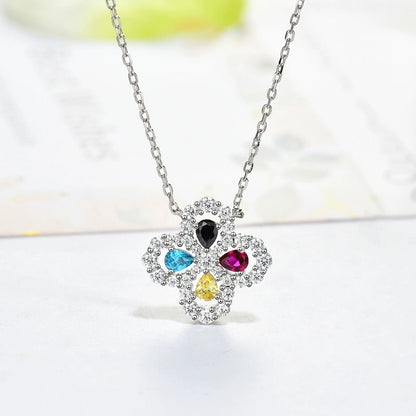 [Saipan]LOOP NECKLACE FULL MOTIF DIAMOND 16MM MULTIPLE COLORS