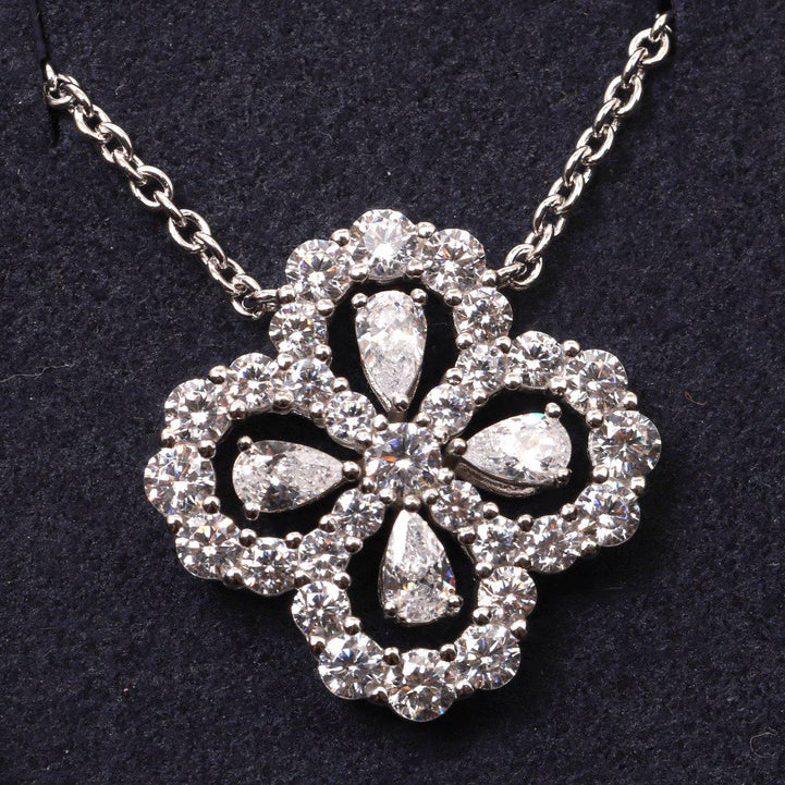 [Saipan]LOOP NECKLACE FULL MOTIF DIAMOND 16MM MULTIPLE COLORS