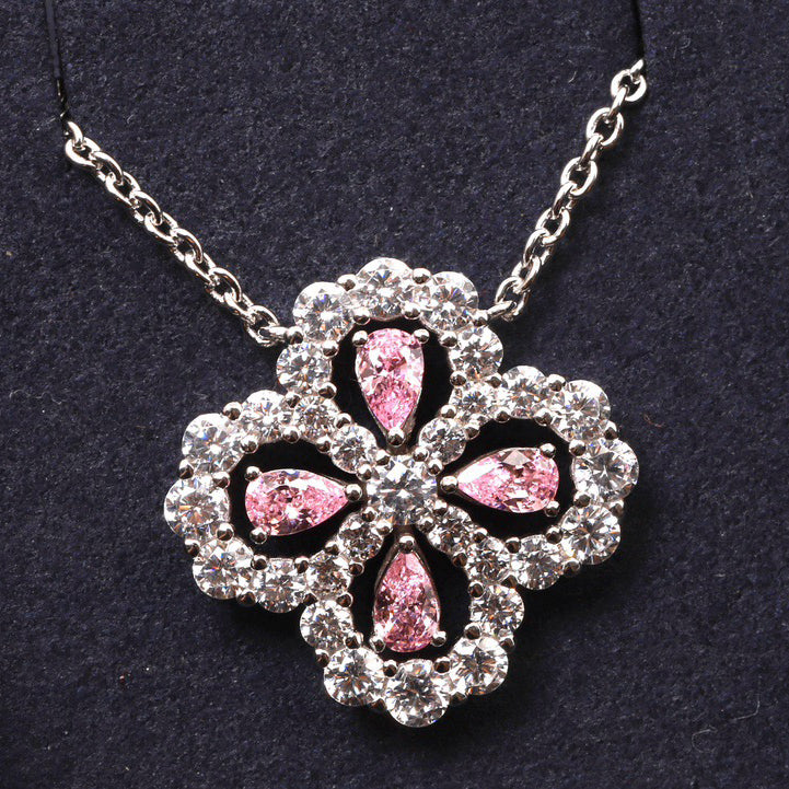 [Saipan]LOOP NECKLACE FULL MOTIF DIAMOND 16MM MULTIPLE COLORS