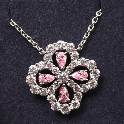 [Saipan]LOOP NECKLACE FULL MOTIF DIAMOND 16MM MULTIPLE COLORS